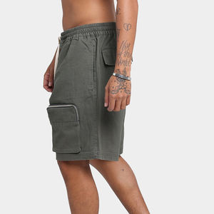 Men's Trendy Brand Summer <b>Work</b> Shorts 100% Polyester Woven Ice Silk Mid Waist Casual Pants Big Pocket <b>Cargo</b> Design Quick Dry - Product Image 5