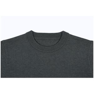 ODM เสื้อสเวตเตอร์แฟชั่นสตรีแบบบางแขนสั้นกระชับปกติพร้อมโลโก้หน้าคอลูกเรือ - Product Image 3