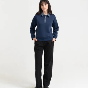 Camisetas de mezclilla para hombre y mujer, OEM, estilo casual, transpirables, 100% algodón, con botones, logotipo personalizado, 360g, para todas las estaciones - Product Image 1