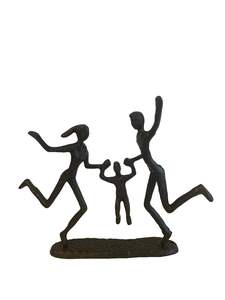 <b>Gold</b> Aluminum <b>Statue</b> Sculpture Ethnic Inspired Metal Art Form For Traditional Home Decoration - Product Image 3