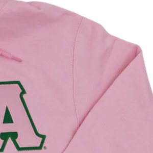 Sudadera con Capucha AKA Pink Pullover Ivy con Letra Griega Bordada, Sudadera de Forro Polar para Mujer, Color Rosa - Product Image 3
