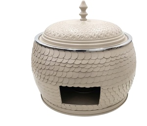 Plat de service pour buffet, design artisanal de qualité durable, finition moderne, pour garder les aliments chauds et frais - Product Image 1