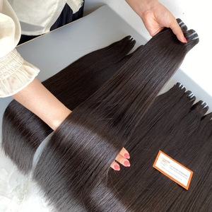 ผมต่อแบบเส้นตรงสีดำคุณภาพสูง ขนาด 8-40 นิ้ว เกล็ดผมเรียงตัวสวยงาม  แบบ Double Machine Weft - Product Image 4