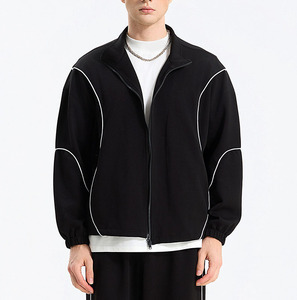 OEM Streetwear Manufacturer Customized Logo Full Zipper up Casual Reflective Nylon Waterproof Windbreaker <b>Jacket</b> <b>for</b> <b>Men</b> - Product Image 1