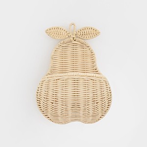 Lemon fruit shaped rattan <b>wall</b> <b>hanging</b> <b>basket</b> best selling baby room decor wicker natural <b>baskets</b> - Product Image 2