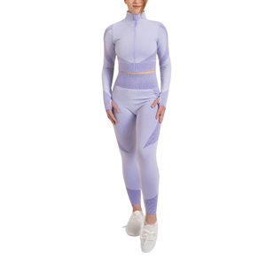 Vêtements de sport pour femmes grandes tailles, ensemble yoga trois pièces, veste de sport respirante, réversible, écologique, vêtements de sport actifs - Product Image 3