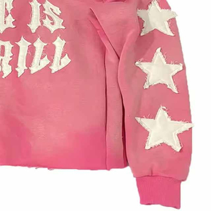 Sweat à capuche uni pour homme, coupe classique, décontracté, pour l'hiver, rose, 100 % coton, écologique, avec poche - Product Image 4