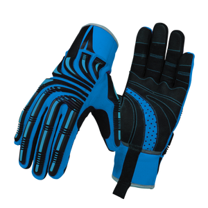 ถุงมือเซฟตี้อุตสาหกรรม ถุงมือหนังช่างป้องกันการสั่นสะเทือน ทนต่อแรงกระแทกและความร้อน ป้องกันการบาด - Product Image 4