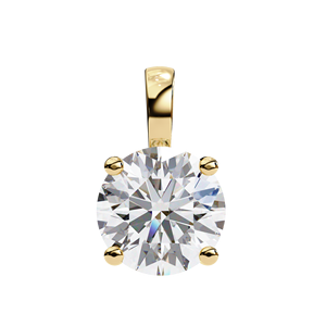 Minimalist 14K <b>Solid</b> <b>Gold</b> IGI Certified 3 CT Round Cut Prong Set Lab Diamond Solitaire <b>Pendant</b> Necklace for Women Party Gift - Product Image 3