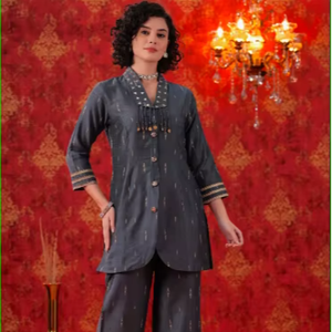 ชุดเซ็ตเสื้อแจ็คเก็ตสีเทา Grey Glitz - Product Image 1