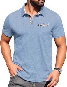 Camiseta Esencial para Hombre de Poliéster Sólido, Mezcla Cómoda, Tejido Suave, Transpirable, Corte Relajado, Frescura en Movimiento, Uso Diario - Product Image 2