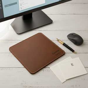 Tapis de souris en cuir véritable, tapis de bureau à glissement fluide, tapis de souris en cuir de vachette de luxe pour les joueurs professionnels LMP-0065 - Product Image 3