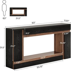 Tavolo Console Rettangolare da Utilizzare Come Tavolino da Divano o Tavolo d'Ingresso - Product Image 6