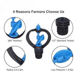 Tête d'arroseur rotative WaterSun, diamètre 1/2 pouce, en plastique, pour l'irrigation des fermes et des jardins, buse d'arrosage à 360 degrés - Product Image 5