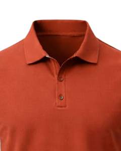 Camiseta Polo de Algodón para Hombre, Color Naranja Óxido, Corte Clásico, Manga Corta, Ropa Casual de Verano, Logotipo Personalizado, Fabricante OEM, Suministro al por Mayor - Product Image 5