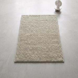 Tapis Premium en Laine Texturée Beige Naturel, Tissé à la Main, à Boucles Épaisses, Antidérapant, Épaisseur 10-14mm, pour un Style Moderne - Product Image 1