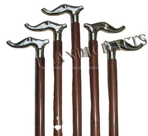 Bastón plegable de madera hecho a mano con mango de elefante de latón, bastón de madera con mango de elefante de diseñador - Product Image 3