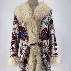 Suzani <b>Long</b> Jacket Suzani Kimono Robe Outdoor Fit Winter Coat Gift Festival <b>Dress</b> Beautiful Women <b>Long</b> Jacket New <b>Boho</b> Winter - Product Image 1