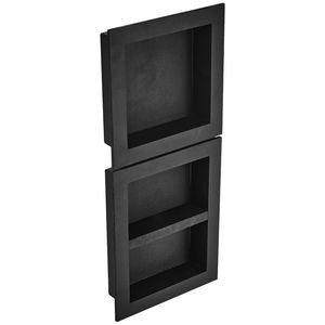 Niche de douche prête à l'emploi 16'' x 16'' avec triple étagère, organisateur d'angle carré encastré mural, étagères de salle de bain scellées 16'' x - Product Image 6