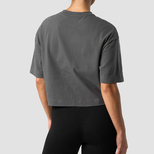 Workout Athletic Tee Breathable <b>Top</b> Women's <b>Crop</b> Length Loose Plus Size Comfortable Quick Dry Fitness Training Wear T-Shirt - Product Image 2