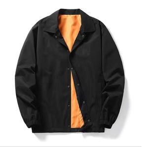 Veste d'entraîneur pour homme en nylon coupe-vent de qualité supérieure, noire, dernière mode, personnalisée, style hip-hop, col montant, en tissu toile - Product Image 1