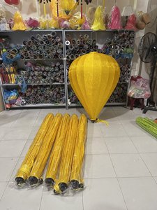 Silk Lanterns Colorful Bamboo Silk Lanterns Hanging Decor For Wedding Patio Garden Vietnam Silk Lanterns - Product Image 3