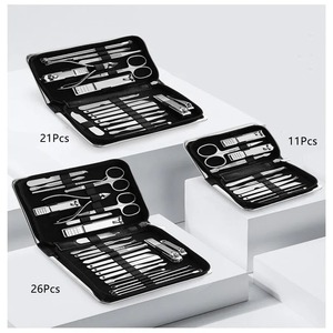 ชุดทำเล็บสแตนเลสโค้ง 11-26 ชิ้น ชุดตัดเล็บ กรรไกรตัดหนังกำพร้า อุปกรณ์ดูแลเล็บเท้า กรรไกรตัดหนังกำพร้า ทำความสะอาด - Product Image 2