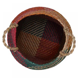 Bungalow Rose Seagrass Decorative <b>Basket</b> Handmade <b>Storage</b> <b>Basket</b> Wholesale eco-friendly Made in Vietnam - Product Image 3