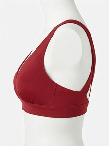 Sujetador deportivo a cuadros de alta sujeción con espalda cruzada para mujer, transpirable, de secado rápido, elástico, para yoga, gimnasio, entrenamiento, fitness y atletismo. - Product Image 3