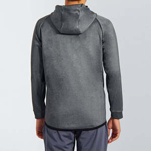 Vente en gros de sweats à capuche de sport pour hommes en polyester/coton 400 g/m², personnalisables, anti-boulochage, coupe-vent, unis, pour la gym et le fitness - Product Image 5