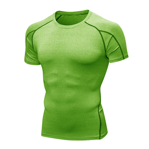 Camisetas deportivas de compresión para hombre, para gimnasio, entrenamiento, atletismo, correr, capa base transpirable, proveedores de camisetas de manga corta - Product Image 6