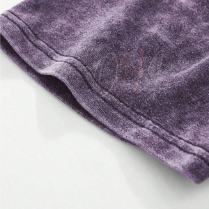 Camiseta de Hombre con Logotipo Personalizado, Estilo Acid Wash, Oversize, Desgastada, con Dobladillo Deshilachado, Streetwear, Algodón, Corte Holgado, Secado Rápido - Product Image 4