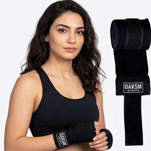 Vendas profesionales para manos de 180 pulgadas (4.5 metros) para MMA, semi-elásticas, con soporte para muñeca y protección para nudillos, para entrenamiento. - Product Image 4