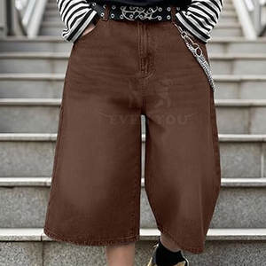 กางเกงยีนส์ขาสั้นพรีเมียมสำหรับผู้ชาย ทรงหลวมสบาย ดีไซน์ทันสมัย แรงบันดาลใจจากสไตล์จีนส์จอร์ทส์ - Product Image 3