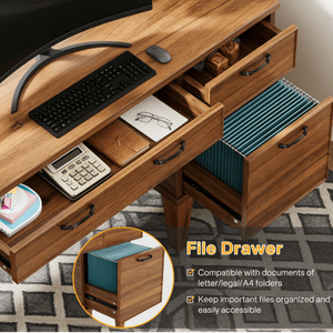 Tavolo per Laptop in Legno Massello per Ufficio o Soggiorno, Scrivania per Computer da Camera da Letto - Product Image 6