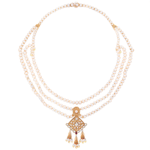 Collier traditionnel en perles de pierre Pota Kamarband 10575631WHP pour les mariages et les occasions festives, avec perles pour femmes - Product Image 2