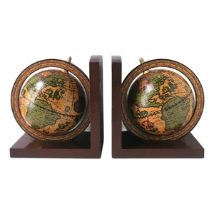 Sujetalibros de diseño vintage estilo globo terráqueo antiguo, diseño de dragón Poseidon de madera estilo italiano, soporte decorativo para libros, decoración para el hogar, la oficina o el escritorio. - Product Image 4