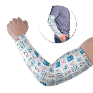 Manguitos Unisex con Estampado por Sublimación, Protección Solar UPF50+, Cubre Brazos Refrigerantes, Diseño de Pez Azul, Seda Helada, Para Todas las Estaciones - Product Image 1