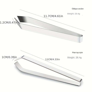 Pinzas Planas y Inclinadas de Acero Inoxidable de Alta Calidad, Herramienta Manual para Quitar Espinas de Pescado, Herramienta de Extracción de Espinas de Pescado con Agarre Preciso - Product Image 2
