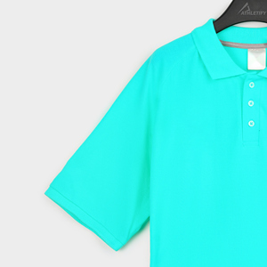 Blue <b>Turquoise</b> <b>Men's</b> Formal Short Sleeve for T-<b>Shirt</b> Comfortable Breathable Anti-Wrinkle Custom Design Pure Organic Cotton - Product Image 6