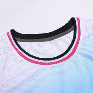 เสื้อบาสเก็ตบอลแขนกุดสีไล่ระดับสี ผ้าตาข่ายโพลีเอสเตอร์ 100% ระบายอากาศได้ดี ทรงปกติ ใส่ได้ทุกฤดู - Product Image 3