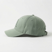 Casquette de baseball verte à 6 panneaux avec logo brodé lettre A sur le devant, unisexe, ajustement réglable, style décontracté, pour adulte