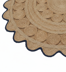 พรมปูพื้นลายถักแบบทันสมัย ดีไซน์ตัดเย็บแบบดับเบิ้ลทิกกี้ ผลิตด้วยเครื่องจักรจากเส้นใยปอกระเจา เหมาะสำหรับตกแต่งห้องนั่งเล่นขนาดใหญ่ - Product Image 4