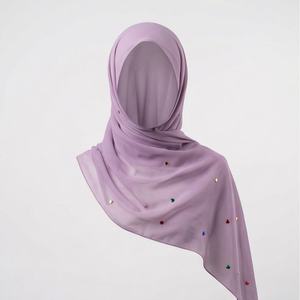 Conjunto de hiyab y subpañuelo de gasa premium para mujer al por mayor, pañuelo interior liso a juego, suave, modesto, elegante, accesorio de moda para la cabeza. - Product Image 1