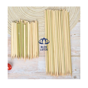 Brochettes en bambou écologiques de haute qualité, résistantes à la chaleur, lisses, durables, lavables au lave-vaisselle, pour kebab, poulet, bœuf, fruits de mer, barbecue - Product Image 1