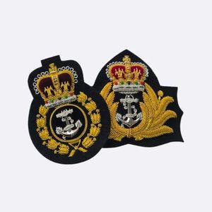 Handcrafted Bullion <b>Wire</b> Embroidered Blazer Badge Gold Thread Anchor Crest Patch/Badge - Product Image 3