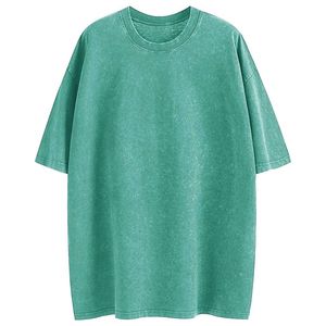 Camiseta de Última Moda con Lavado Ácido, Marca Privada, Algodón, Estilo Urbano Holgado, Vintage, para Hombre y Mujer - Product Image 5