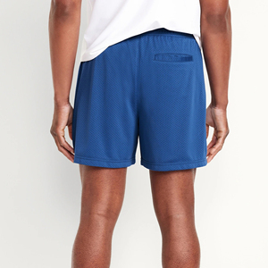 Shorts de basket-ball personnalisés en mesh brodés pour hommes, marque Athletic Works, logo personnalisé, vêtements de sport en polyester, longueur courte - Product Image 2