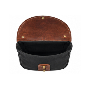 Bolso bandolera minimalista de cuero de alta calidad con herrajes de latón para uso en exteriores, caza y caza con halcones. - Product Image 5