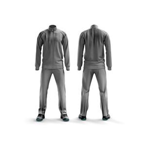 Men's Purple Gradient 2-in-1 Plus Size Tracksuit Half-<b>Zip</b> Stand Collar Sweatshirt Pants Set Casual Sportswear Winter Wear - Product Image 2